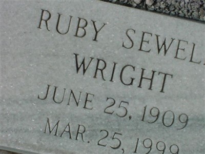 Ruby Sewell Wright on Sysoon
