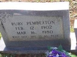 Ruby Smith Pemberton on Sysoon