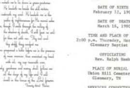 Ruby Smith Pemberton on Sysoon