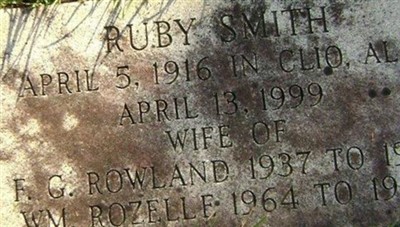 Ruby Smith Rowland Rozelle on Sysoon