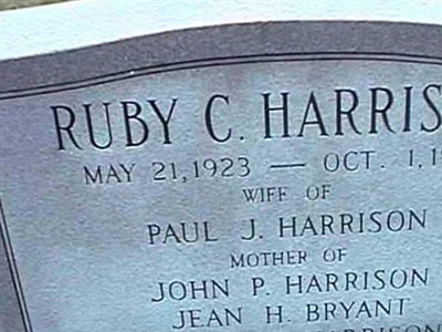 Ruby Treva Conner Harrison on Sysoon