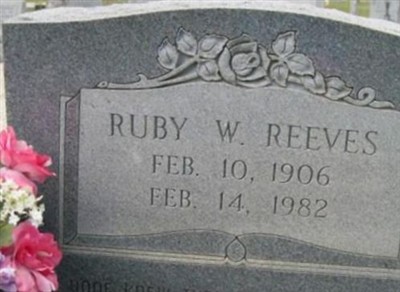 Ruby W Reeves on Sysoon