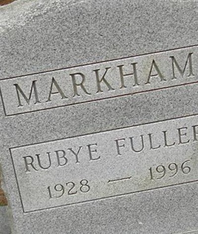 Rubye Fuller Markham on Sysoon
