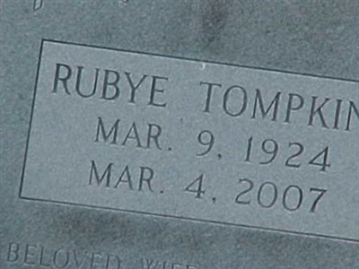 Rubye Tompkins Johnson on Sysoon
