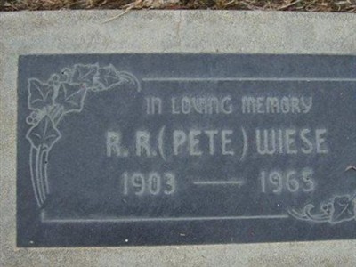 Rudolph R "Pete" Wiese on Sysoon