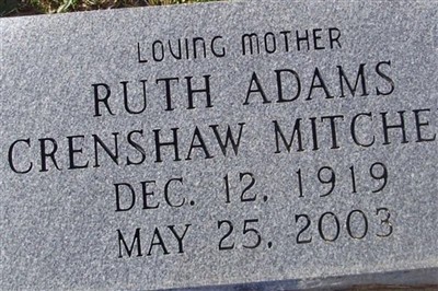 Ruth Adams Mitchell on Sysoon