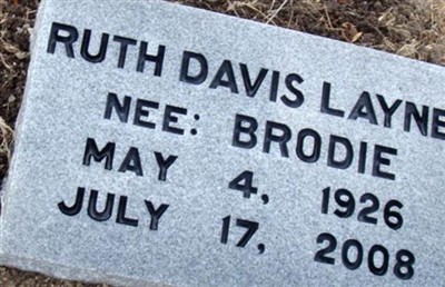 Ruth Davis Brodie Layne on Sysoon