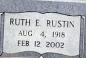 Ruth E. Rustin on Sysoon