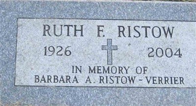 Ruth F. Ristow on Sysoon