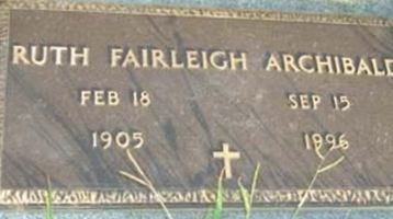 Ruth Fairleigh Archibald on Sysoon