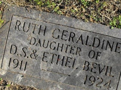 Ruth Geraldine Bevil on Sysoon