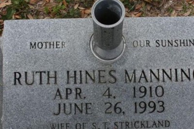 Ruth Hines-Strickland Manning on Sysoon
