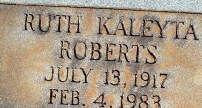 Ruth Kaleyta Roberts on Sysoon