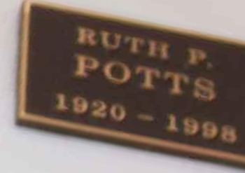 Ruth P Potts on Sysoon
