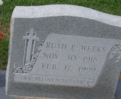 Ruth P. Weeks on Sysoon