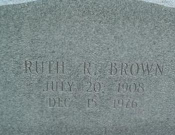 Ruth R. Brown on Sysoon