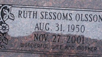 Ruth Sessoms Olsson on Sysoon