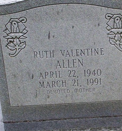 Ruth Valentine Allen on Sysoon