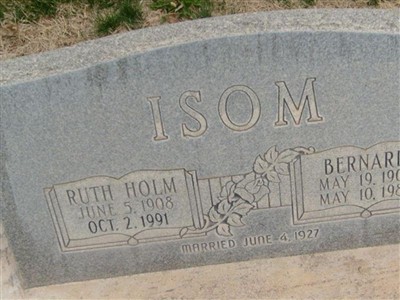 Ruth Viola Holm Isom on Sysoon