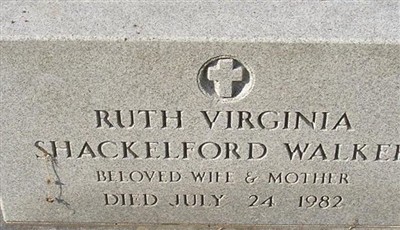 Ruth Virginia Shackelford Walker on Sysoon