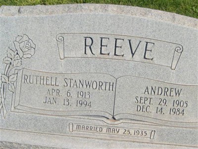 Ruthell Stanworth Reeve on Sysoon