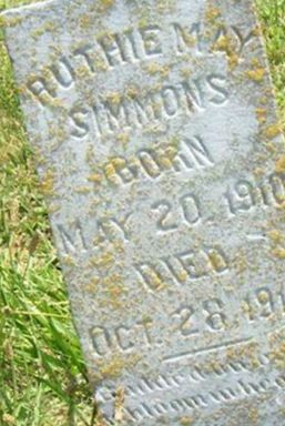 Ruthie May Simmons on Sysoon
