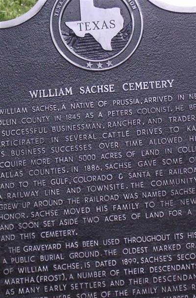 Sachse Cemetery on Sysoon