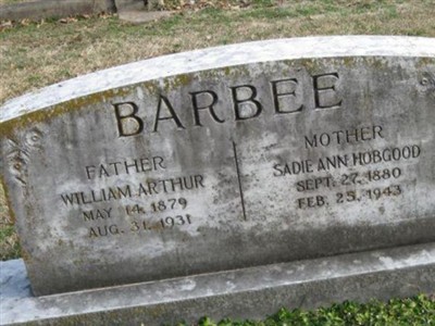 Sadie Ann Hobgood Barbee on Sysoon
