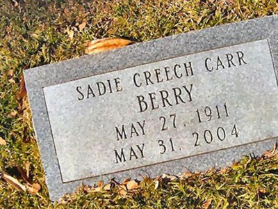 Sadie Carr Creech Berry on Sysoon
