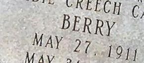Sadie Carr Creech Berry on Sysoon