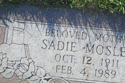 Sadie Elizabeth Wingate Mosley on Sysoon
