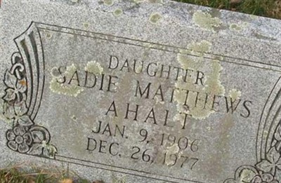 Sadie Matthews Ahalt on Sysoon