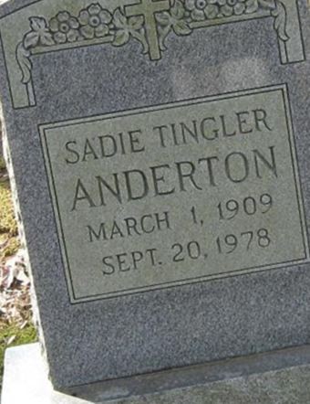 Sadie Tingler Anderton on Sysoon