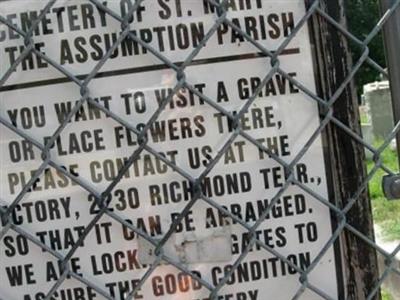 Saint Marys of the Assumption Church Cemetery on Sysoon