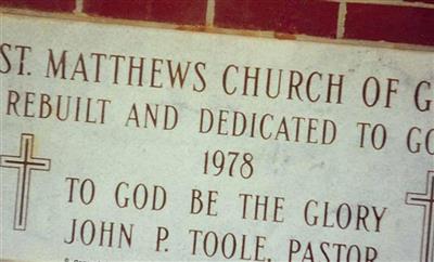 Saint Matthews Church of God Cemetery on Sysoon