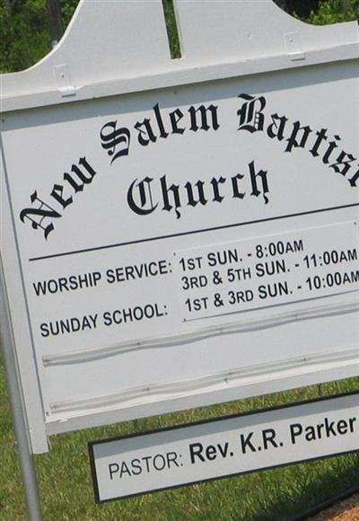 New Salem Baptist Church Cemetery on Sysoon