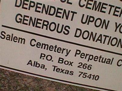 Salem Cemetery on Sysoon