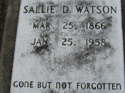 Sallie D. Watson on Sysoon