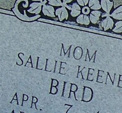 Sallie Keener Bird on Sysoon