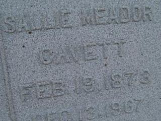 Sallie Meador Cavett on Sysoon