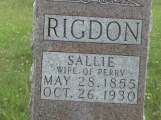 Sallie Snook Rigdon on Sysoon