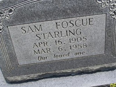 Sam Foscue Starling on Sysoon