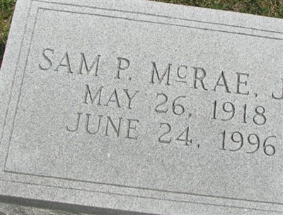 Sam P. McRae, Jr on Sysoon