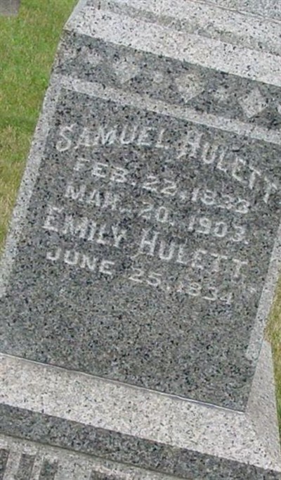 Samuel Hulett, Find a grave on Sysoon Samuel Hulett on Sysoon