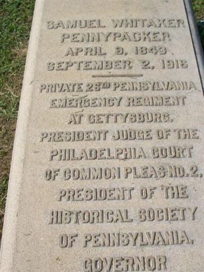 Samuel Whitaker Pennypacker on Sysoon