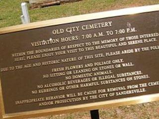 Sandersville Old City Cemetery on Sysoon