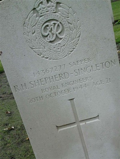 Sapper Ronald Hugh Shepherd-Singleton, on Sysoon