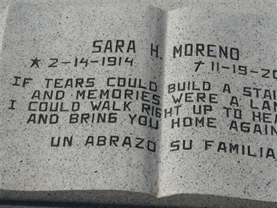 Sara H Moreno on Sysoon