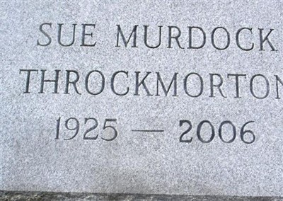 Sara Sue Murdock Throckmorton on Sysoon