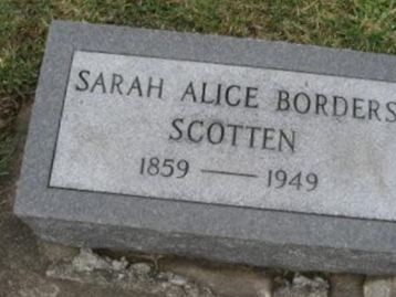 Sarah Alice Borders Scotten on Sysoon